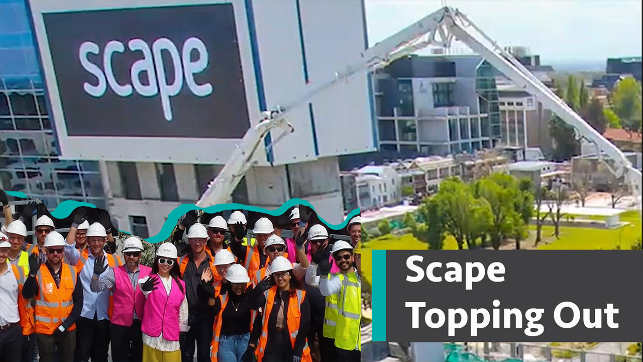 Topped out and reaching new heights at our Scape Australia student accommodation project!
