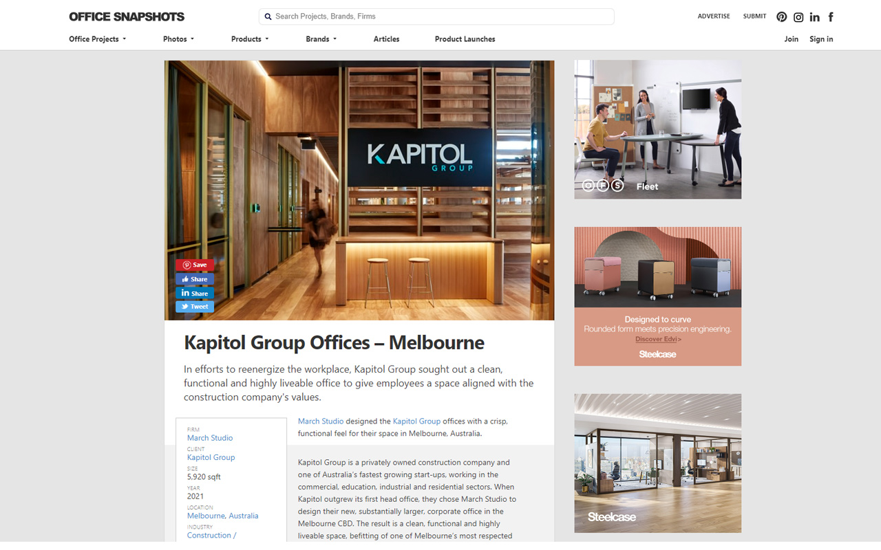 Kapitol Group - Office Snapshots Feature